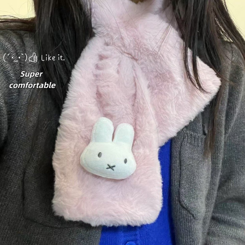 Winter Clothing Items - Biały szalik Miffy | Uniwersalny ocieplacz