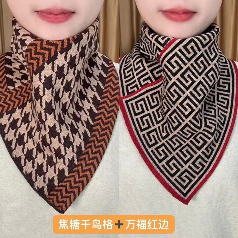 Winter Clothing Korea - Zimowy, gruby, ocieplany, trójkątny kołnierz damski