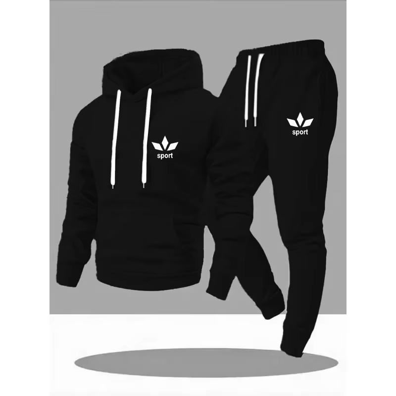 Winter Clothing Hoodie - Męski sportowy zestaw na co dzień