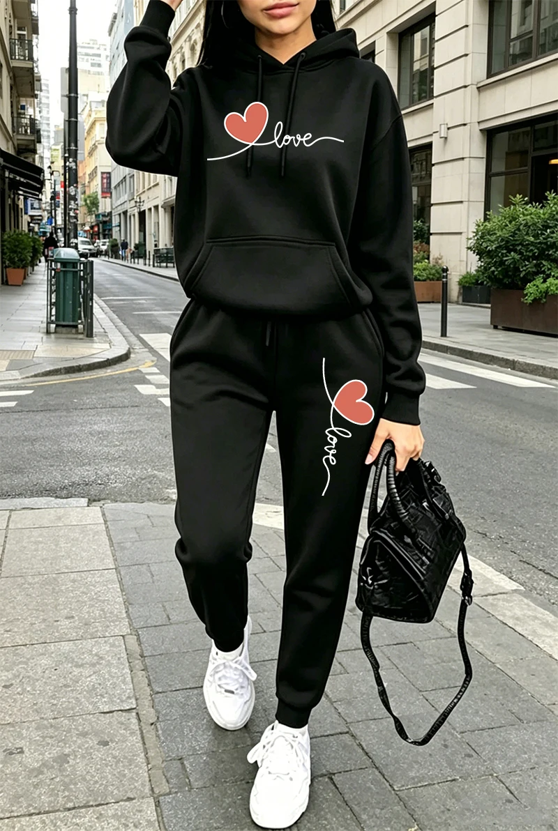 Winter Clothing - Damski dres z nadrukiem, casualowy, z