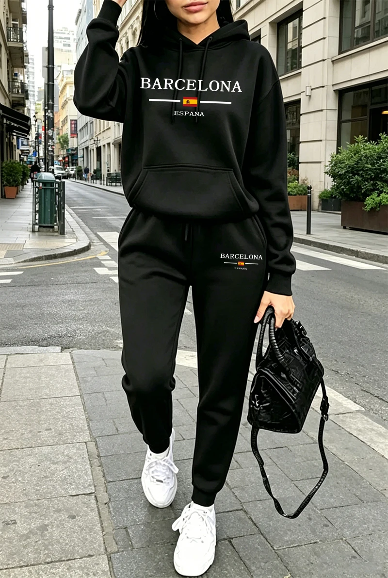 Winter Clothing - Damski dres sportowy z nadrukiem, codzienna