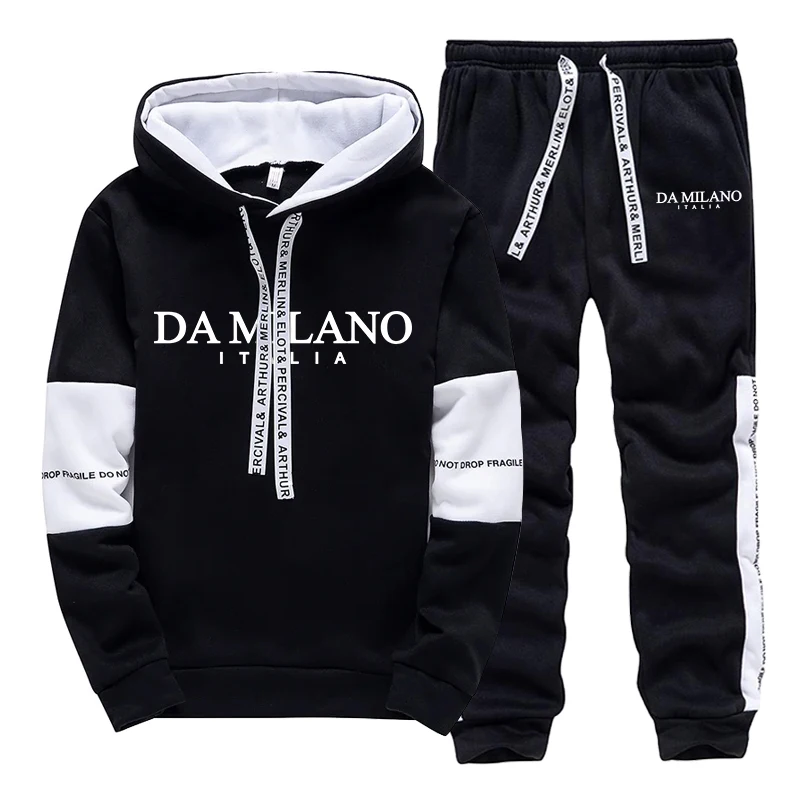 Czarno-biały męski dres na jes – Winter Clothing Hoodie recenzja i cena