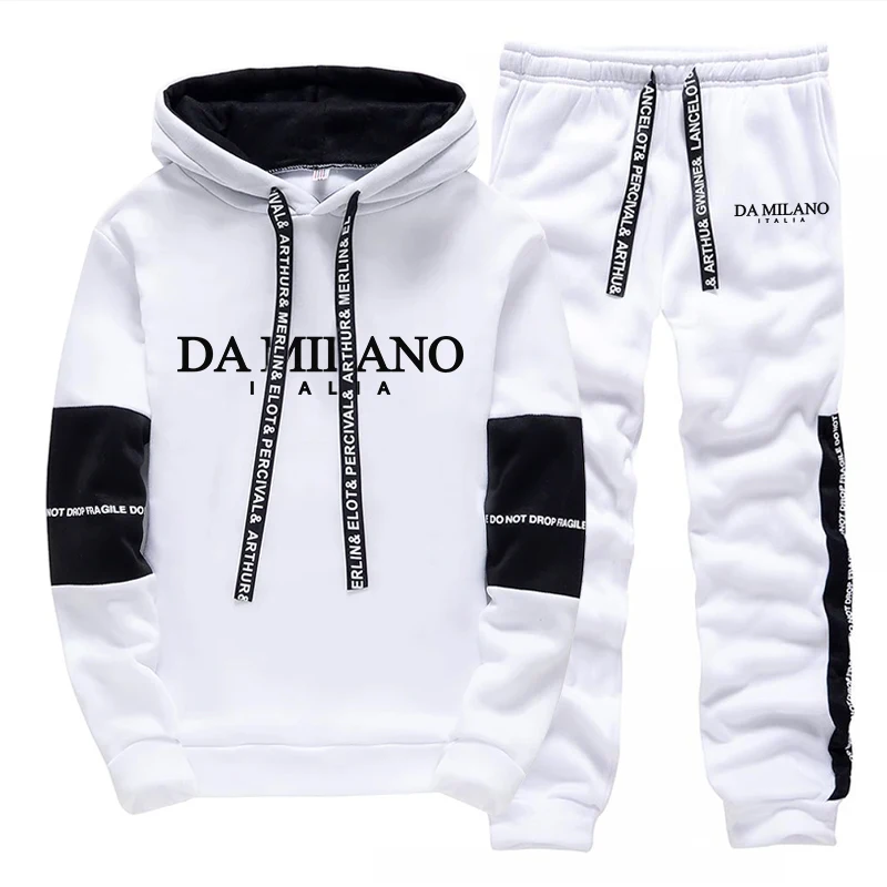 Czarno-biały męski dres na jes – Winter Clothing Hoodie recenzja i cena